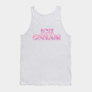 Ice cream text pattern design Tank Top